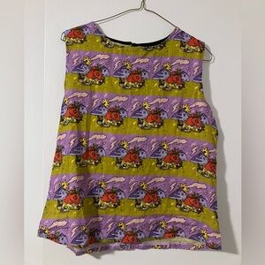 Nooworks Purple and Yellow Graphic Tank Top